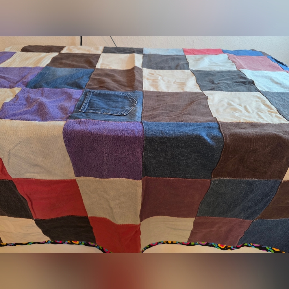 Handmade Quilt  Deniem ( Jean ) Quilt blanket